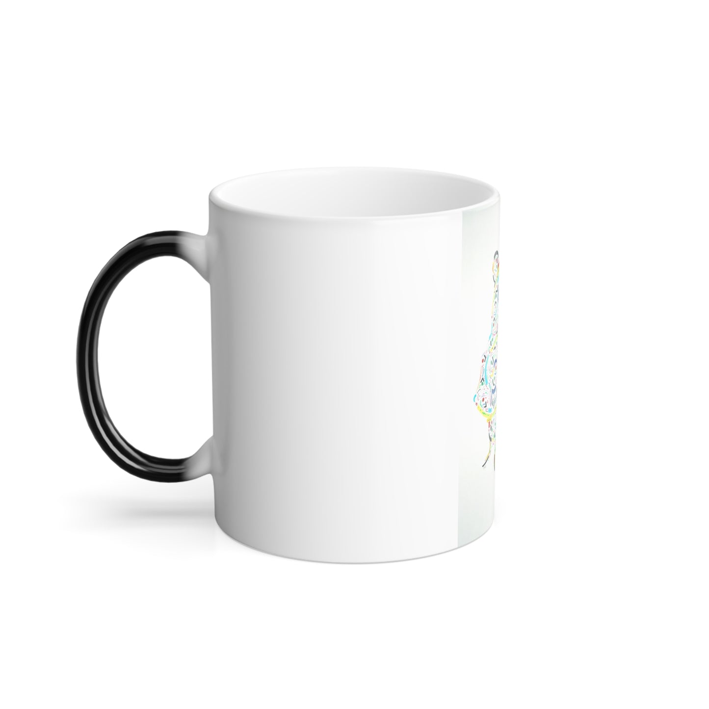 Color-Morphing Mug — Abstract Rainbow Drip Heat Reveal, 11oz