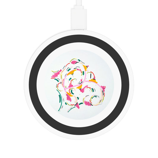 Wireless Charging Pad — Colorful Abstract Swirl Qi Charger