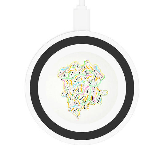 Copy of Copy of Wireless Charging Pad — Colorful Abstract Swirl Qi Charger