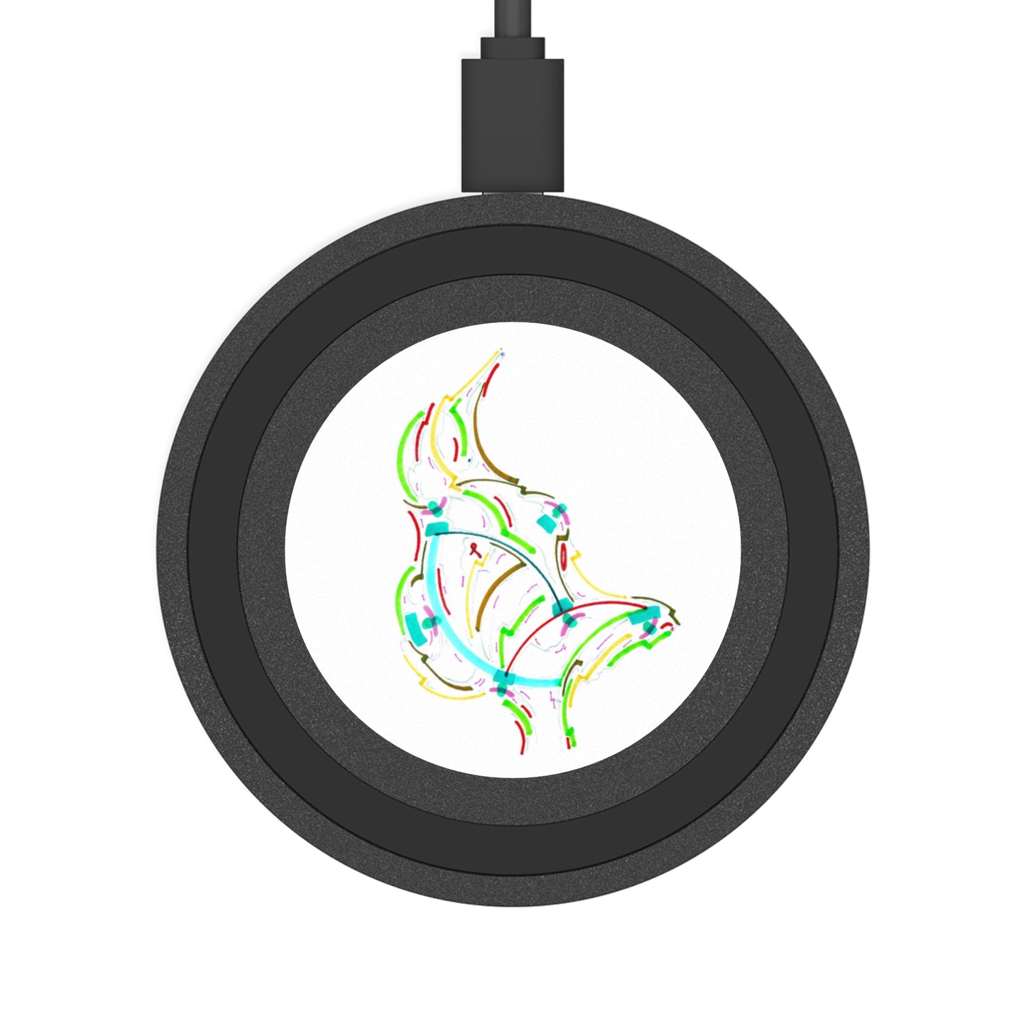 Copy of Wireless Charging Pad — Colorful Abstract Swirl Qi Charger