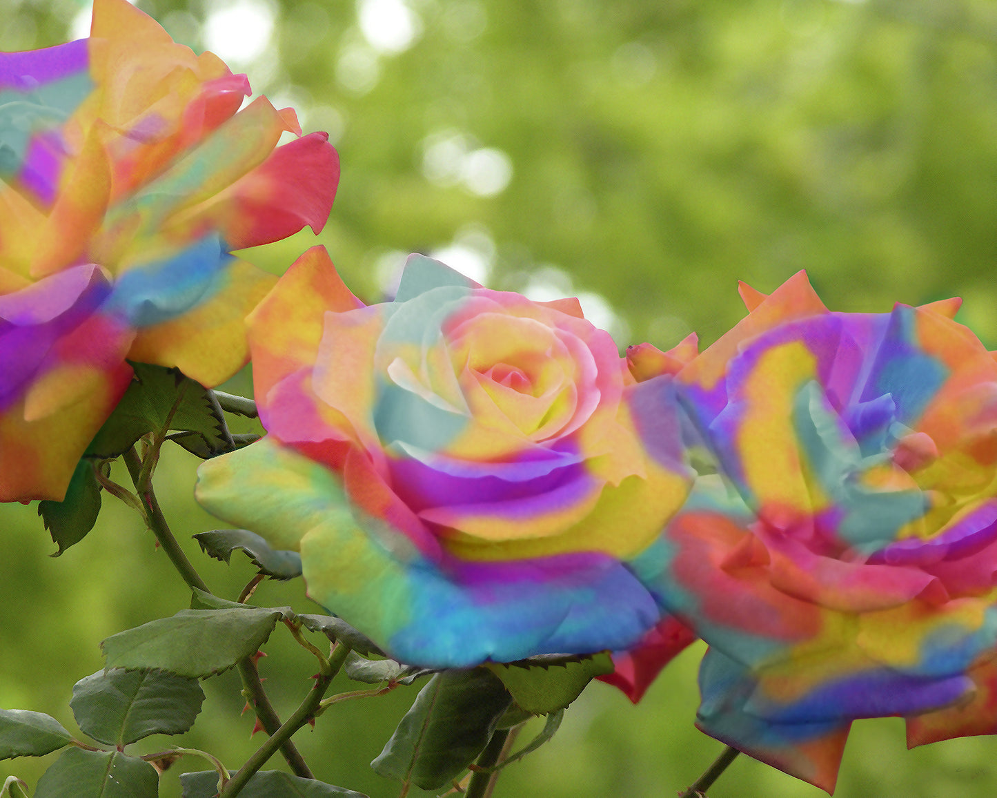 Rainbow Roses